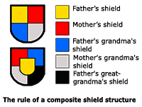 The rule of a composite shield structure